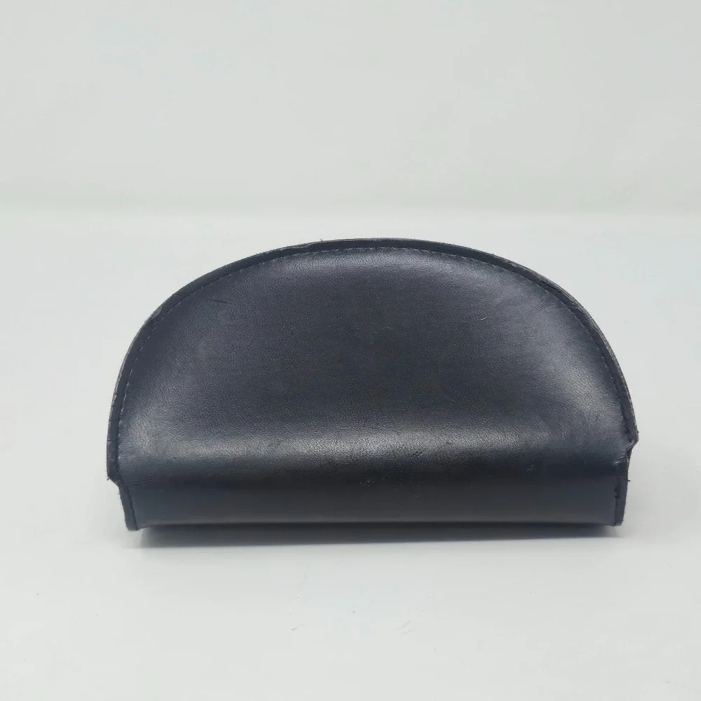 Authentic GUCCI Black Leather Sunglasses Case & Microfiber Cleaning Cloth Set